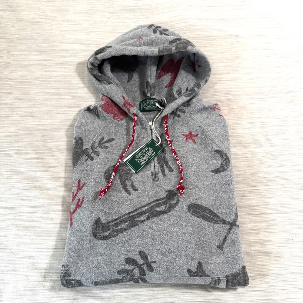 Polo Ralph Lauren Mens Brushed Fleece Graphic Hoodie Sweatshirt 🔥🔥🔥